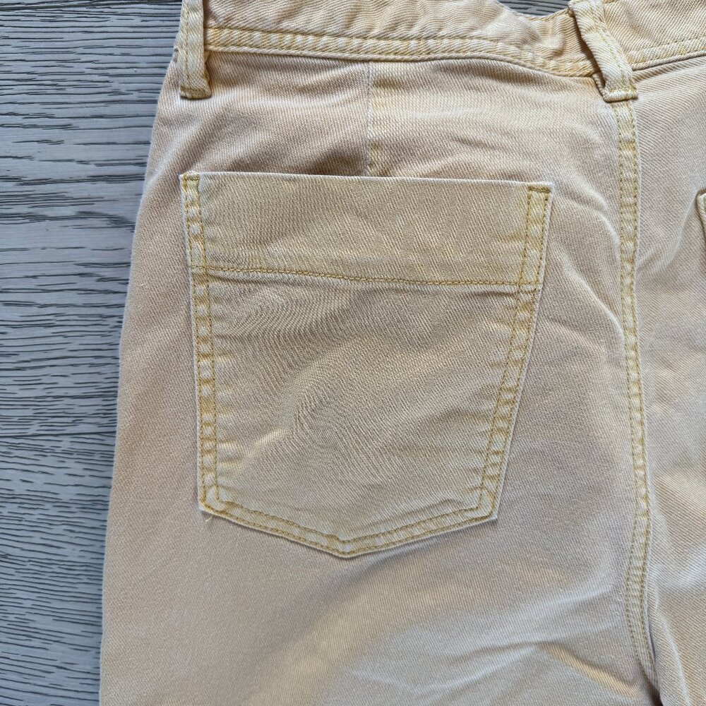 GAP Wide Legged High Rise Cropped Jeans Yellow 6 - Picture 5 of 12